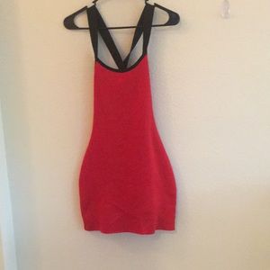 Red mini dress